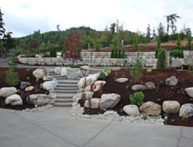 after retaining wall construction